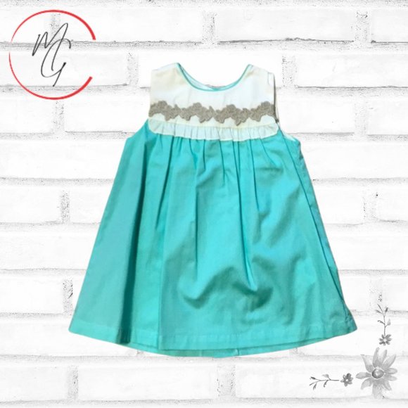 EPk Other - Turquoise Girl embroidered Dress.Beige & Turquoise